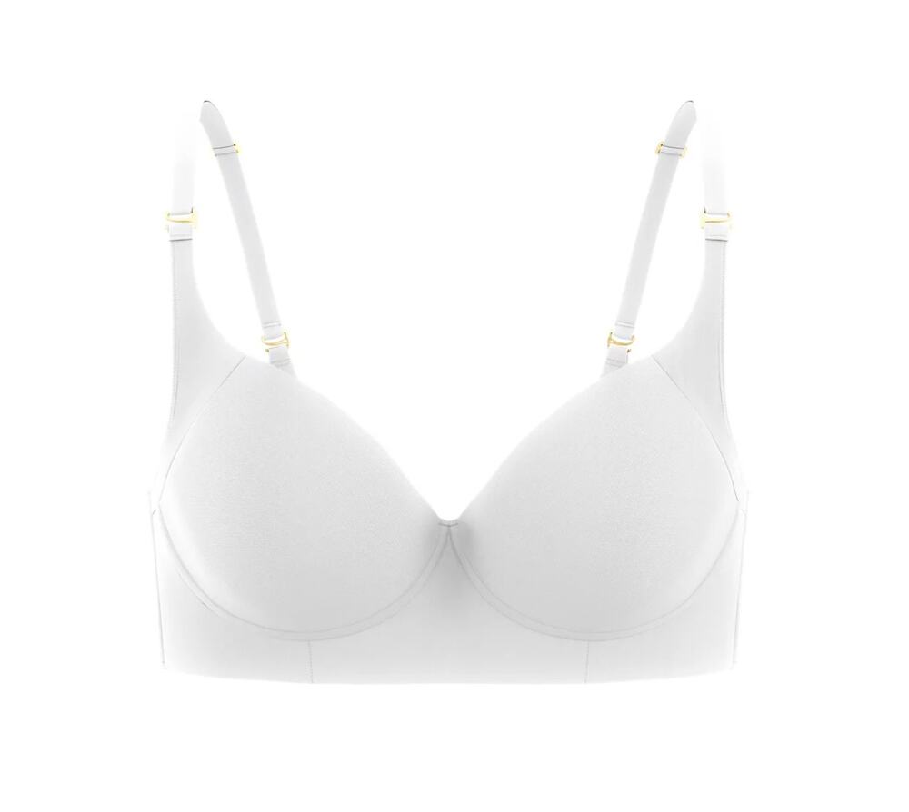 LEONISA High Profile Back Smoothing Bra Soft Full Coverage Cups White 36C